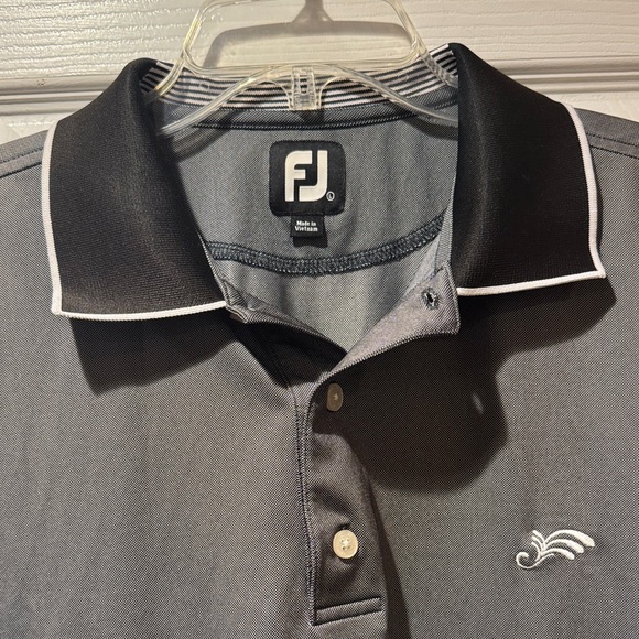 FootJoy Other - FootJoy Men’s Charcoal Gray Polo with Black Collar and White Piping